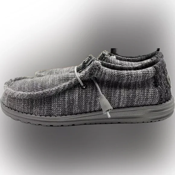 HEY DUDE Men’s WALLY Stretch Platinum Grey Casual Slip On Shoes 🌺 men 7 women 9 - Picture 4 of 6